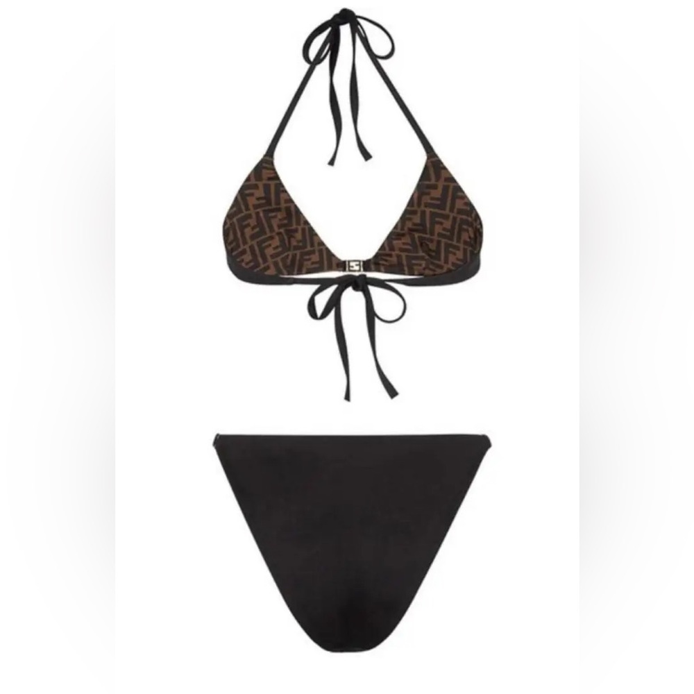 Fendi Lycra FF logo brown bikini NWT - Picture 2 of 9